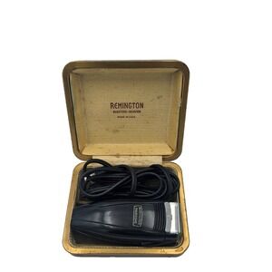 Vintage 1940s Remington Foursome Electric Shaver Razor Case Cord Made USA